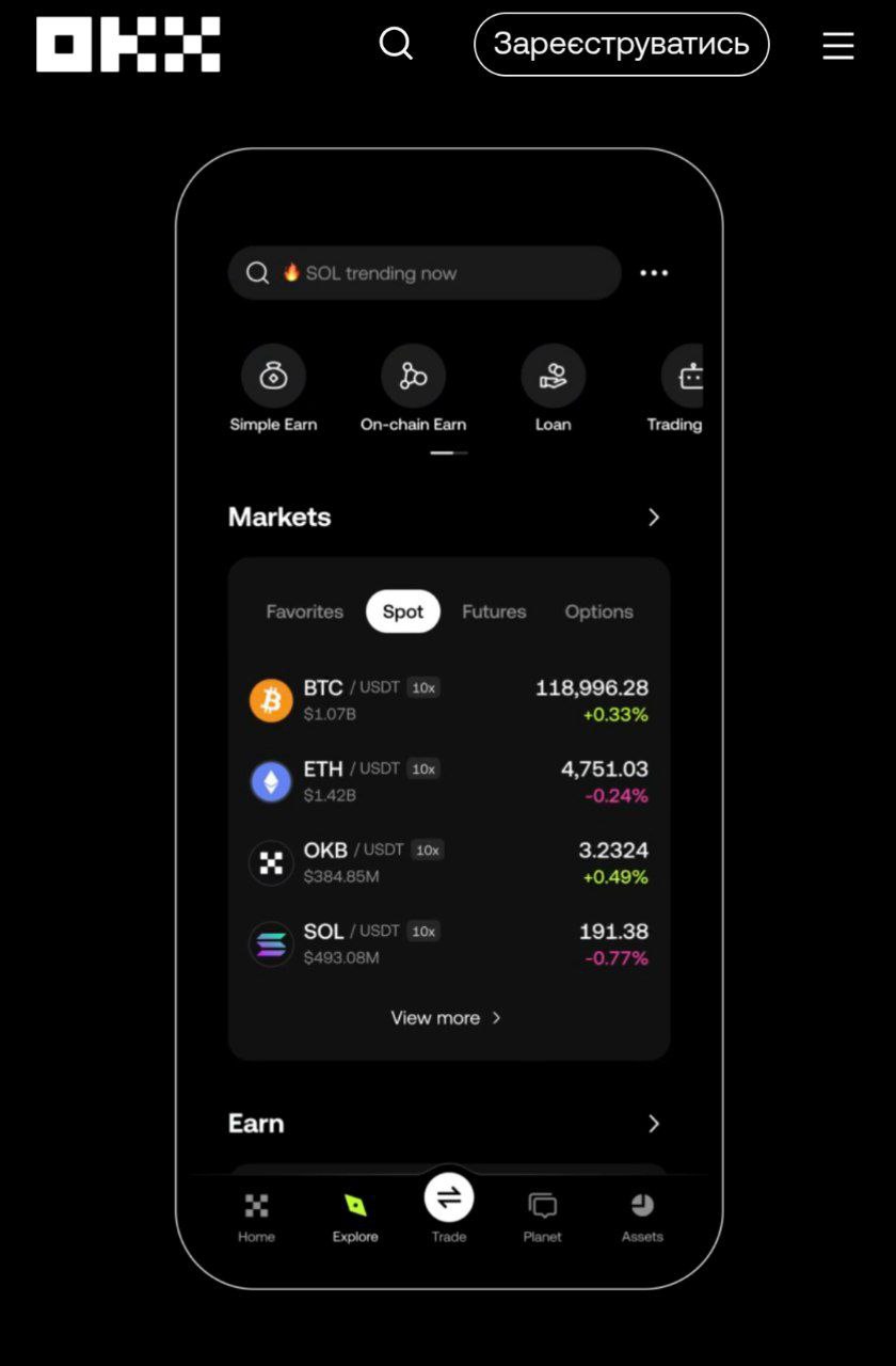 Биржа OKX