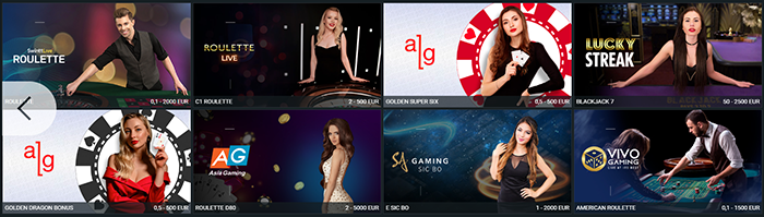 Лайв казино 1xbet