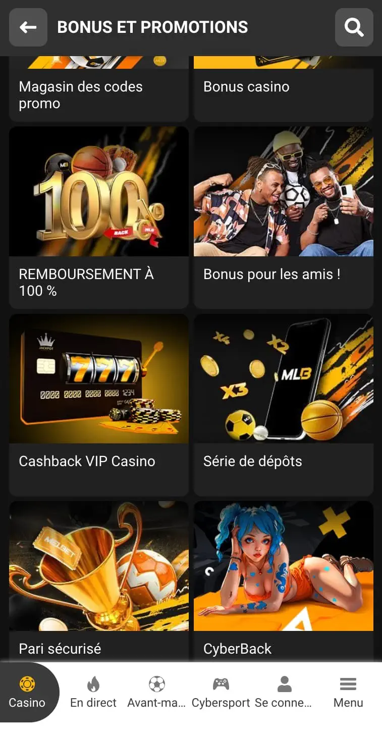 Bonus Melbet