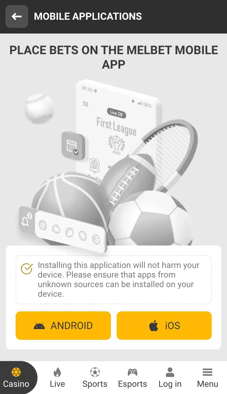 Télécharger l'application Melbet 