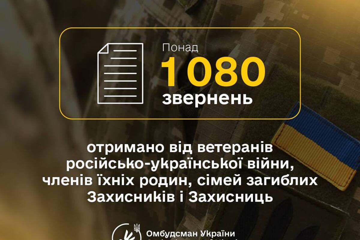 Аналіз звернень до Омбудсмана: Що турбує ветеранів та їхні родини у 2025 році Аналіз звернень до Омбудсмана: Що турбує ветеранів та їхні родини у 2025 році