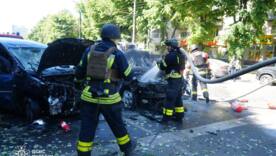 Наслідки атаки Сум 3 червня/Фото: ДСНС Наслідки атаки Сум 3 червня/Фото: ДСНС
