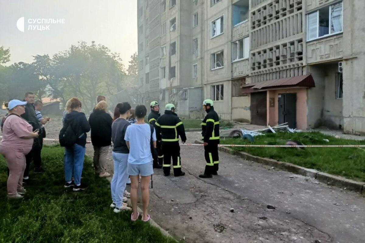 Последствия атаки Луцка/Фото: Суспільне Луцьк, Игорь Полищук Последствия атаки Луцка/Фото: Суспільне Луцьк, Игорь Полищук
