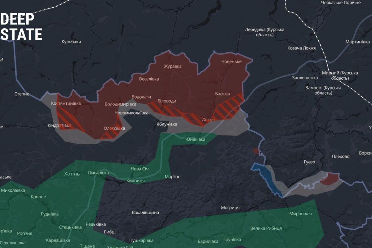 "Сумський наступ": DeepState розповів, що ускладнює оборону та чого чекати далі/Фото: deepstate "Сумський наступ": DeepState розповів, що ускладнює оборону та чого чекати далі