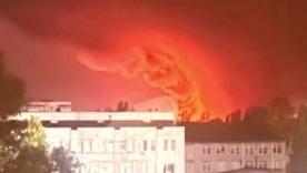 Нічна буря над Луганськом: росіяни говорять про масований удар дронів / Фото: кадр з відео Нічна буря над Луганськом: росіяни говорять про масований удар дронів