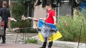 Скандал у Печерському районі: двоє чоловіків хизувалися свастикою/Фото: Поліція Києва Скандал у Печерському районі: двоє чоловіків хизувалися свастикою/Фото: Поліція Києва