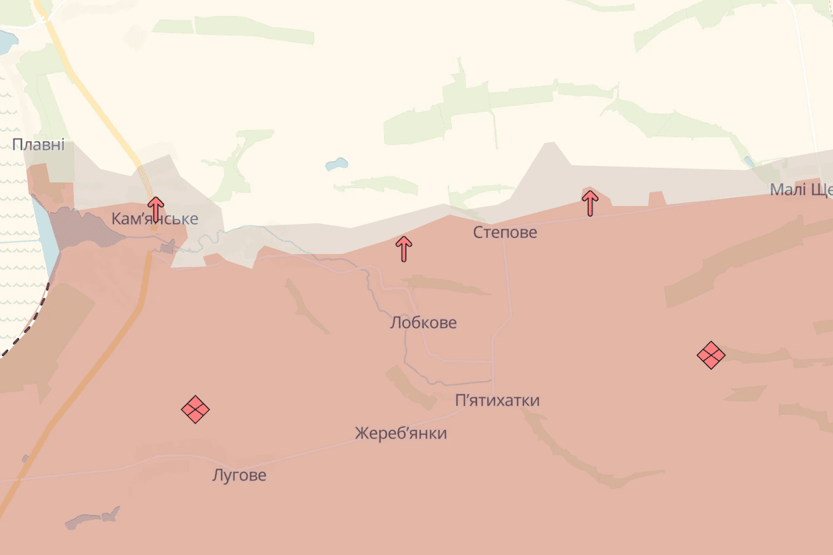 Ситуація у Запорізькій області/Фото: мапа DeepState ЗСУ спростовують окупацію Лобкового, DeepState наполягають на втраті села та публікують нові дані