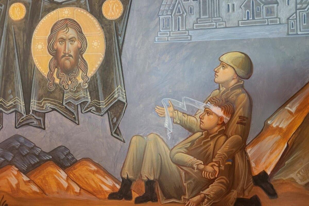 Російське "диво": у церкві з'явилася фреска з "братерством" на війні