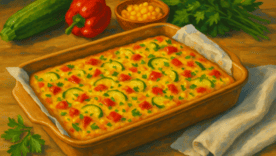 Овощной омлет в духовке