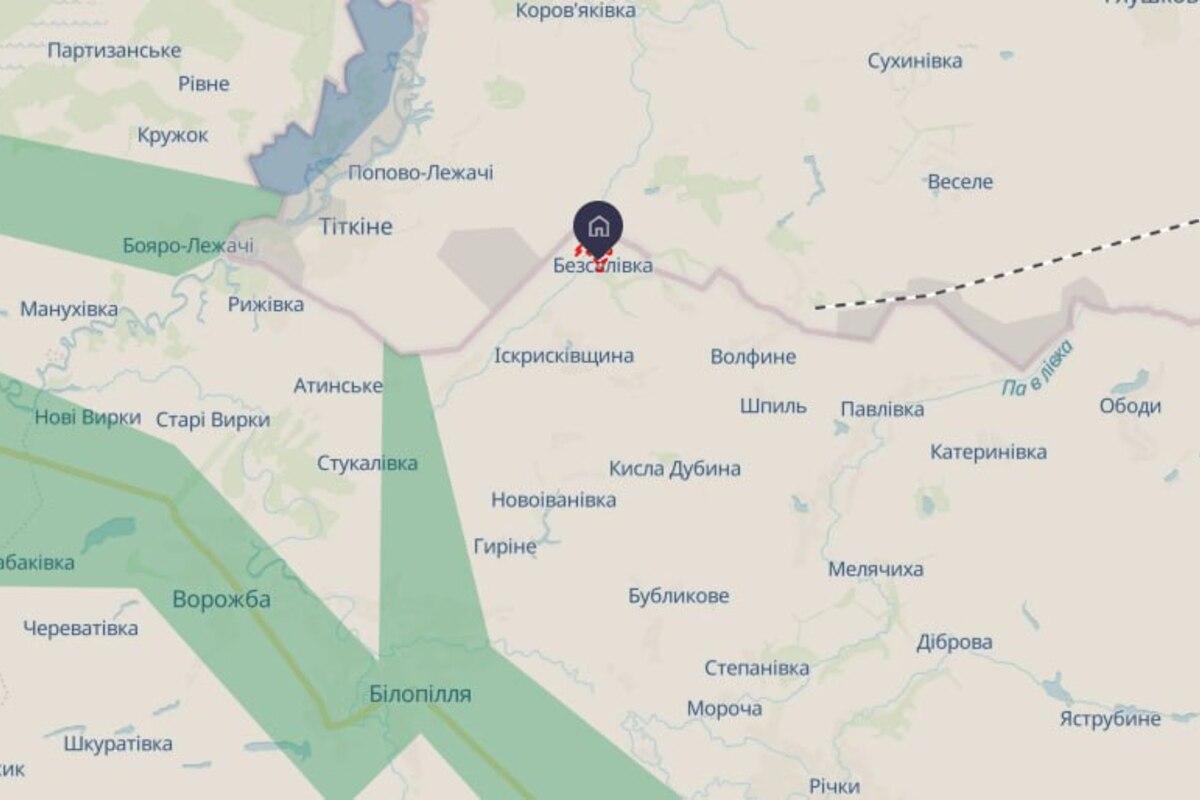 ВСУ уволили Бессалевку: Силы обороны выбили окупантов из села на Сумщине. Фото: DeepState освобождение Бессалевки
