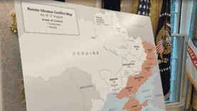 В Овальном кабинете установили карту Украины для давления на Зеленского во время переговоров/Фото: X / Misha Komadovsky В Овальном кабинете установили карту Украины для давления на Зеленского во время переговоров