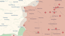 Ворог має просування у Запорізькій області та на Донеччині – DeepState/Фото: мапа DeepState Ворог має просування у Запорізькій області та на Донеччині – DeepState