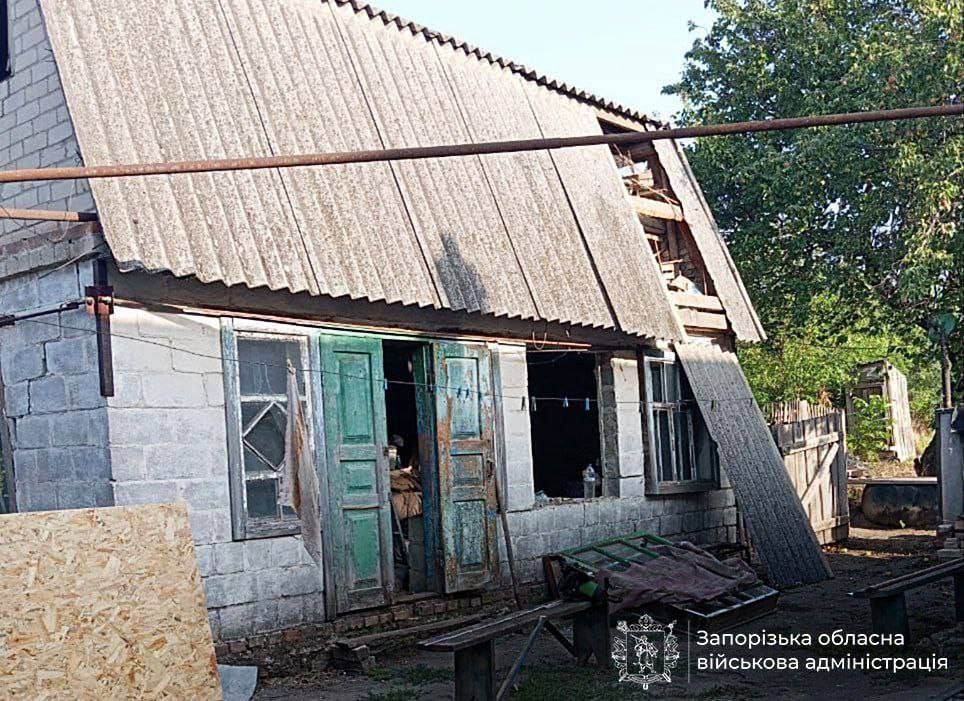 Наслідки атаки Запорізької області/Фото: Запорізька ОВА