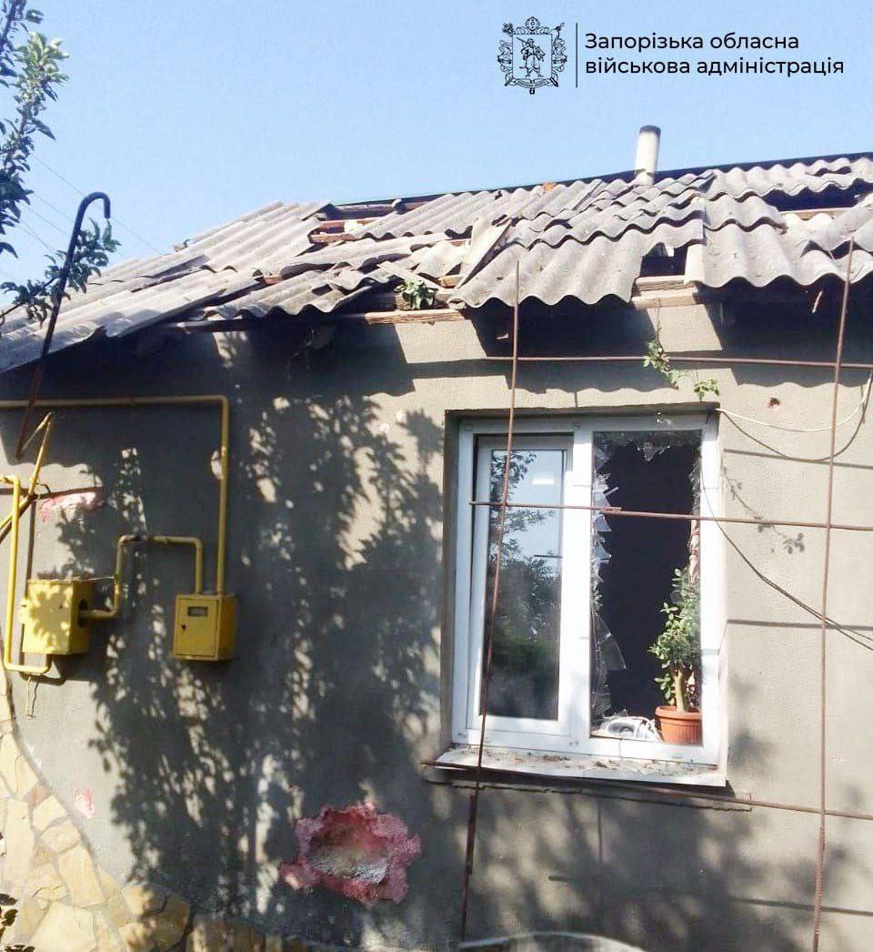 Наслідки атаки Запорізької області 2 вересня/Фото: Запорізька ОВА