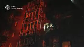 Последствия атаки Черниговской области/Фото: ГСЧС