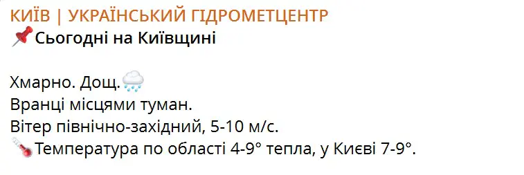 Сегодня на Киевщине (погода 20.10.25)