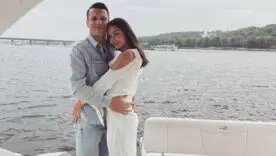 Євген Коноплянка з дружиною