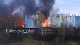 В Московской области горит Серпуховская нефтебаза/Фото: Exilenova+