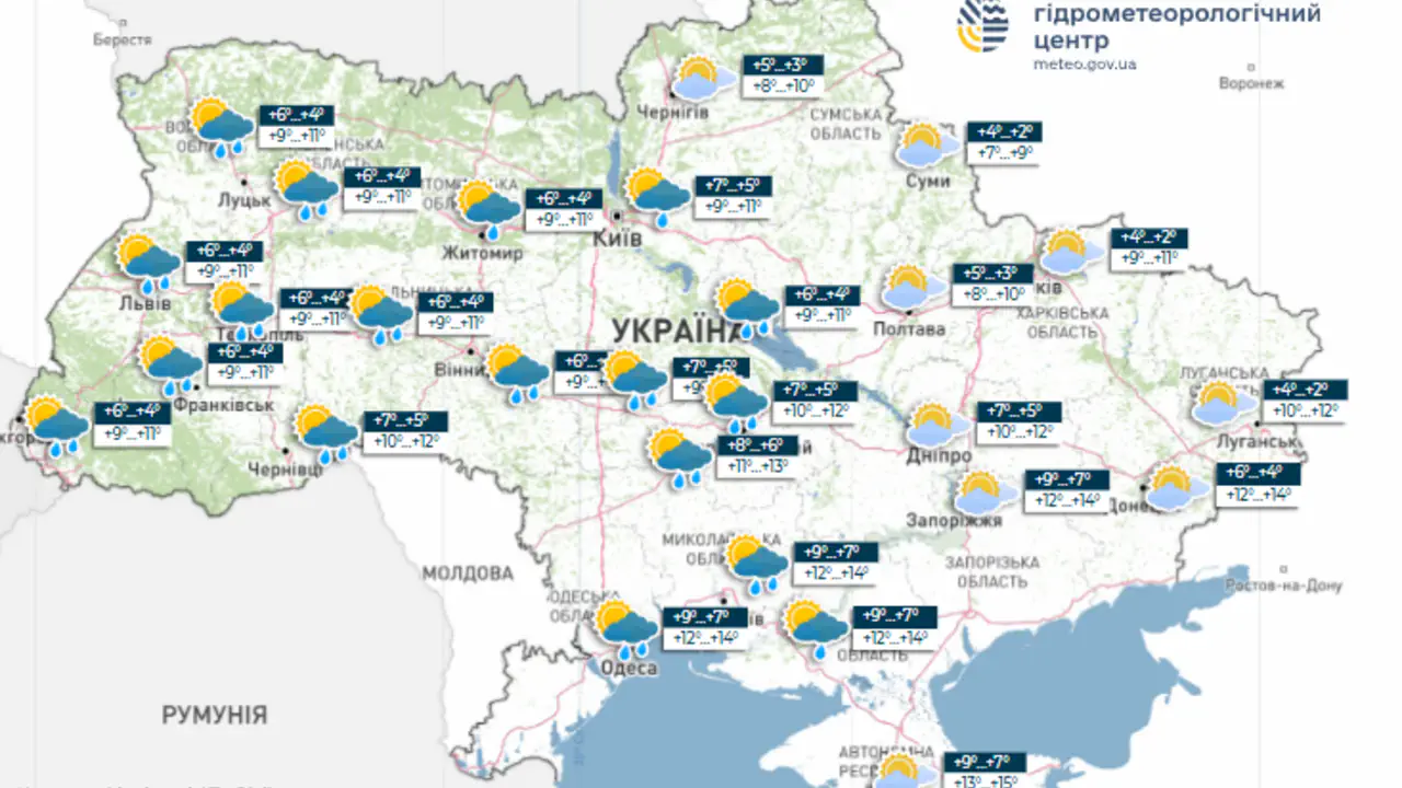 Погода на 9 листопада в Україні: кому чекати дощі, а кому +17°C
