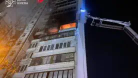 Наслідки атаки Києва/Фото: ДСНС