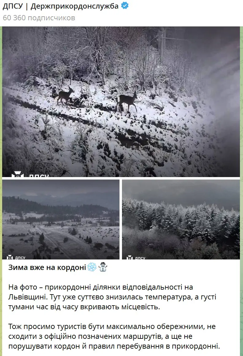 Зима вже на кордоні