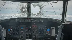 Кровавый инцидент на высоте 10 км: неизвестный объект пробил лобовое стекло Boeing 737