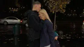 Даша Квиткова с сыном и Владимиром Бражко