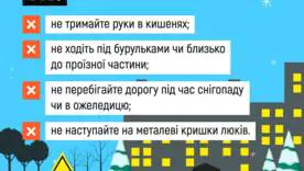 Гололед! Соблюдайте простые правила поведения на замерзших дорогах, чтобы снизить риск травмирования! 
