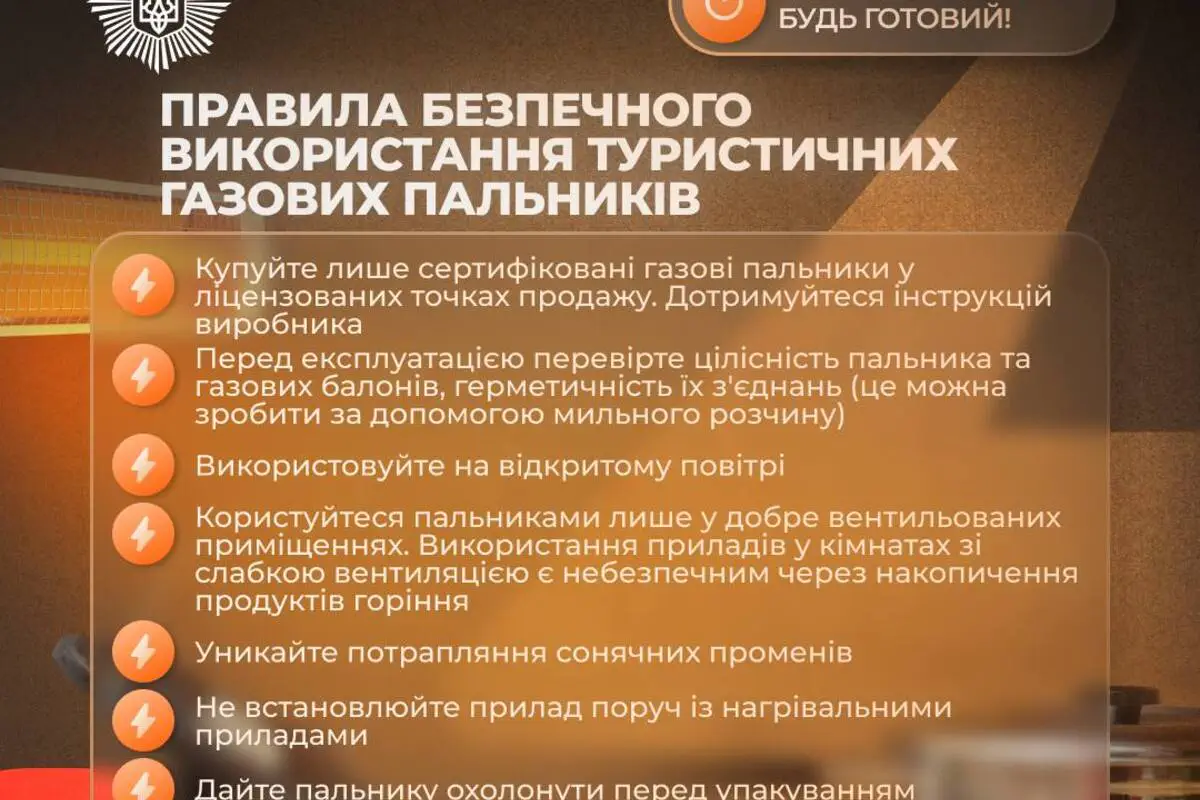 Дотримуйся правил використання альтернативних джерел енергії. Вмикай безпеку!