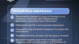 Більше про правила безпеки під час відключень світла – на картках. Будь помітним у темну пору доби. Вмикай безпеку! 