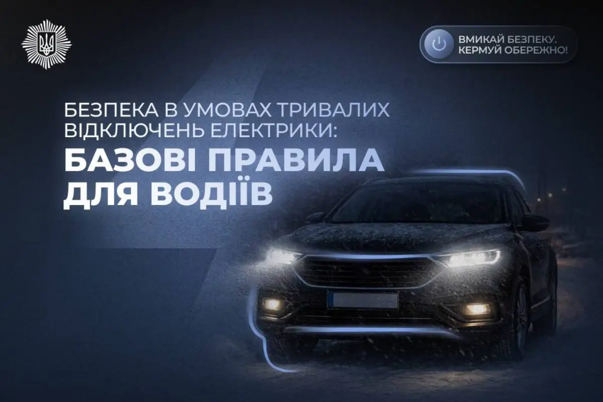 Кермуй відповідально, дотримуйся правил дорожнього руху. Вмикай безпеку!