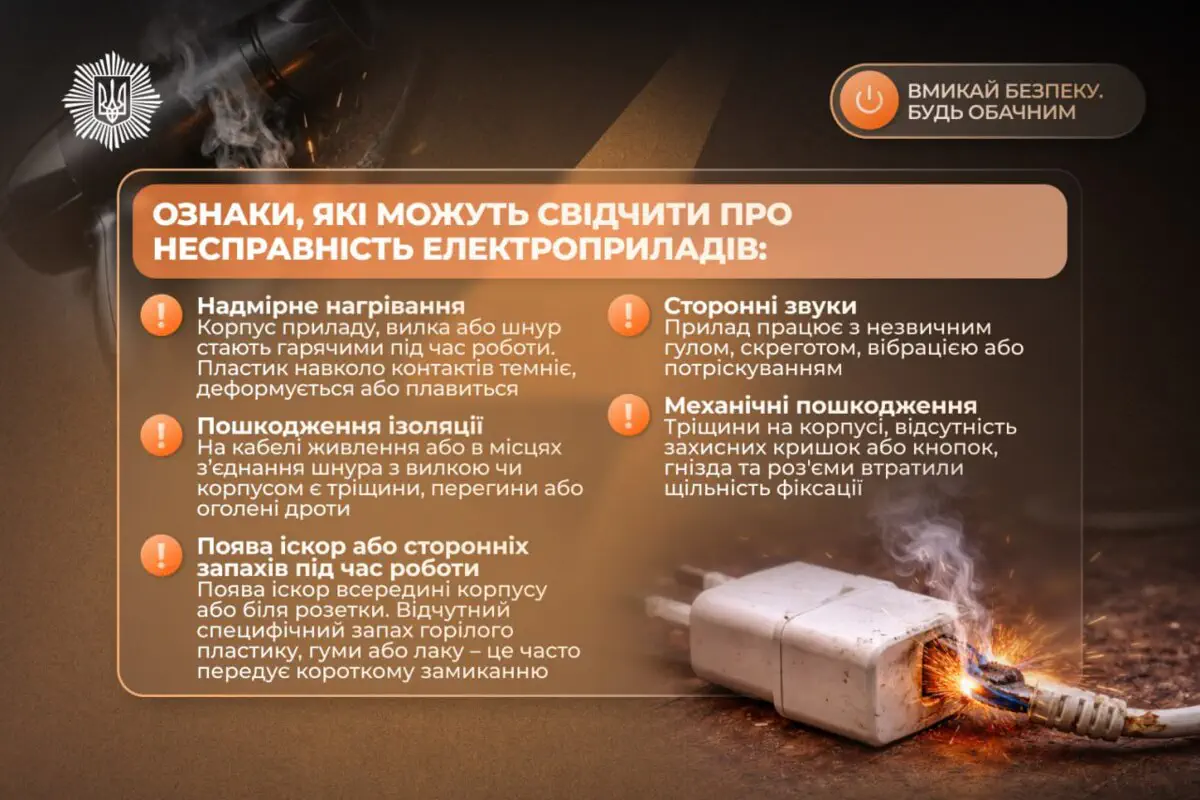 Дотримуйся правил користування електроприладами. Вмикай безпеку!
