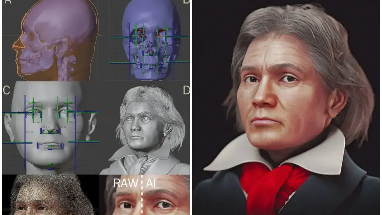 Цифровое возрождение Бетховена: 3D-сканирование и алгоритмы ИИ создали самые точные портреты