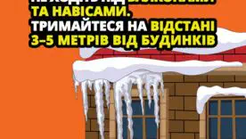 Сосульки, ледяные массы и снежные глыбы на крышах представляют большую опасность для прохожих