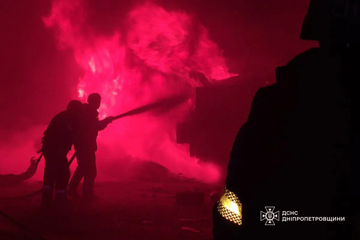 Наслідки атаки Дніпропетровської області/Фото: ДСНС