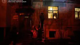 На фото - последствия ночной атаки на областной центр