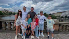 Сергій Кривцов та Тарас Степаненко з родинами