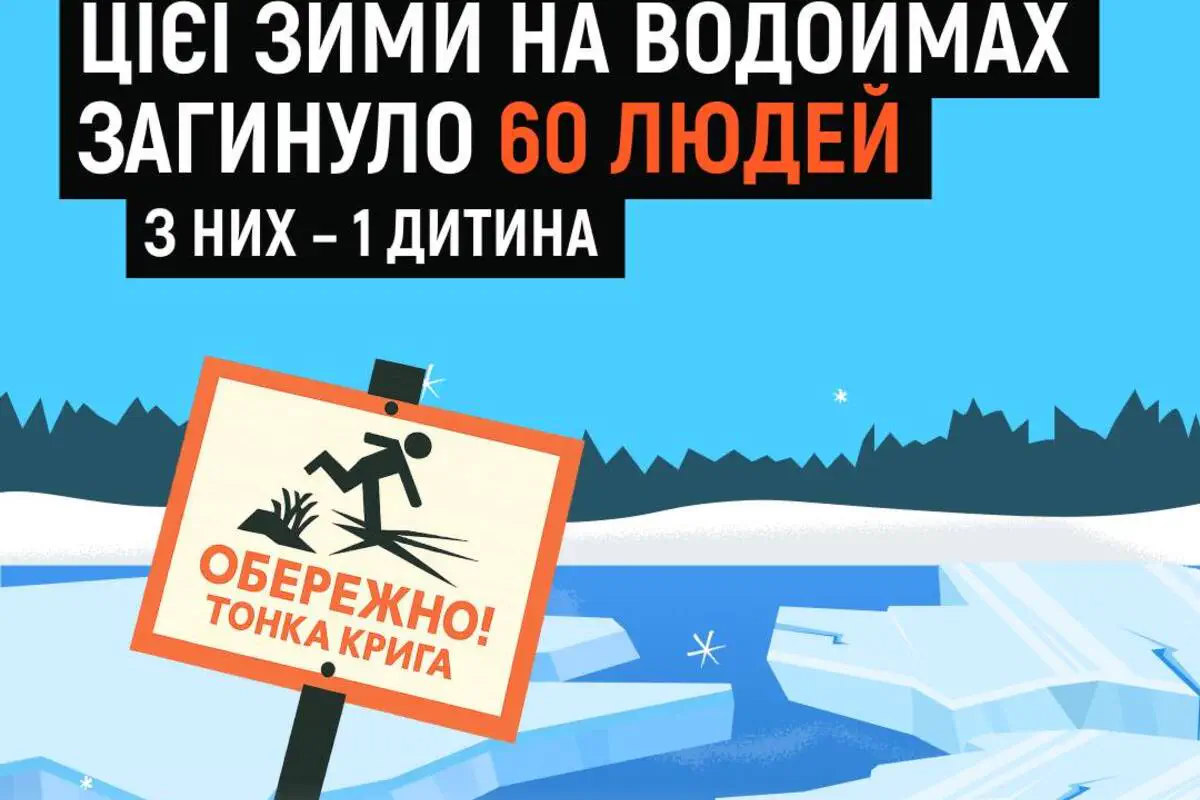 Берегите себя — не выходите на лед/Фото: ГСЧС
