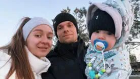 Николай Михайленко с женой и сыном