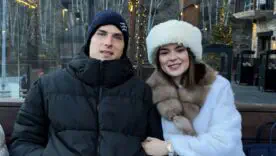 Андрей Лунин с женой
