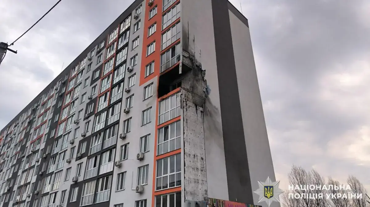 Последствия атаки Киевщины/Фото: Нацполиция