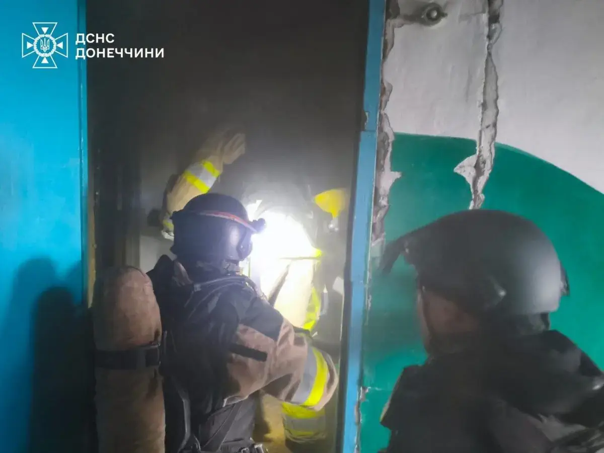 Последствия атаки Донетчины/Фото: ГСЧС