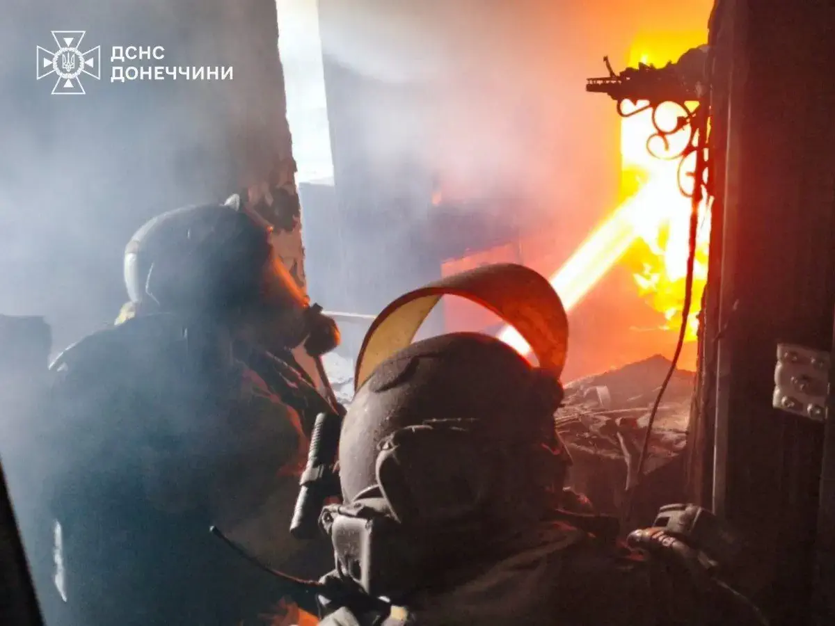 Последствия атаки Донетчины/Фото: ГСЧС