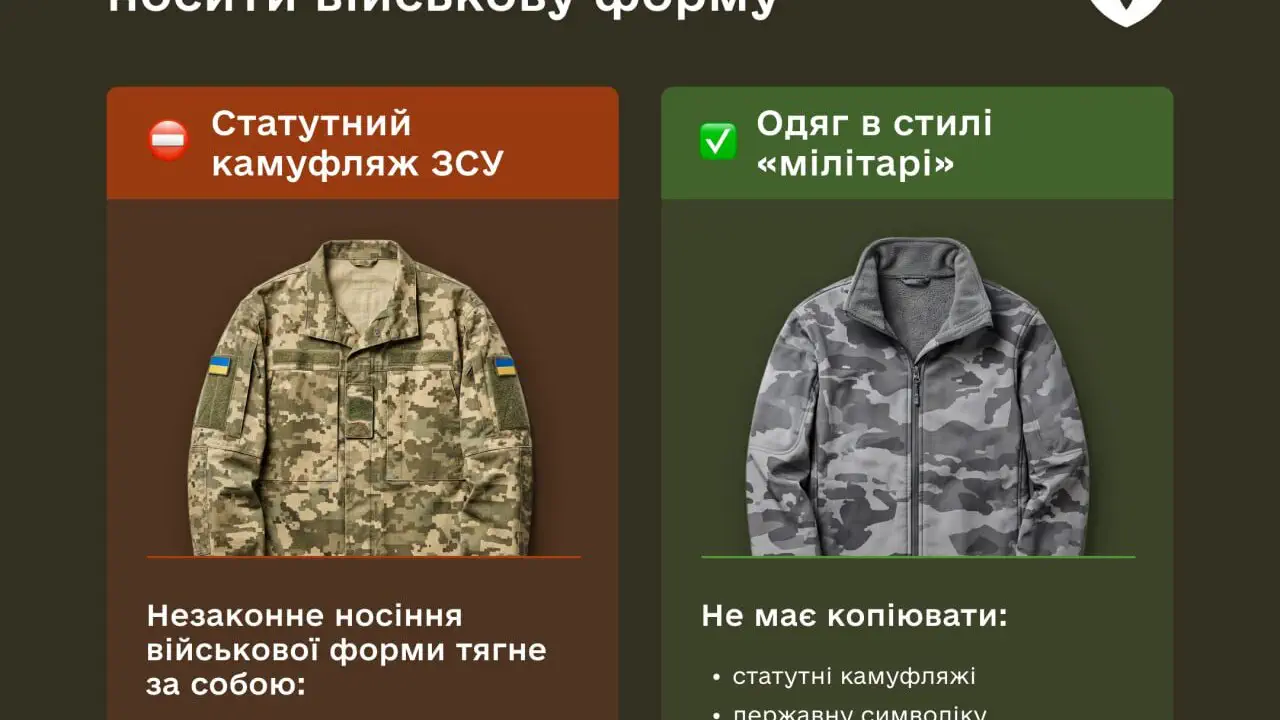 Штраф до 6800 гривен: кому из гражданских запрещено носить военную форму