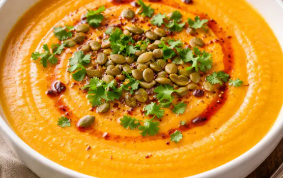 Попробуйте что-то новое: бархатный суп из моркови с кокосовым молоком