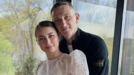 Дмитро Різник з дружиною