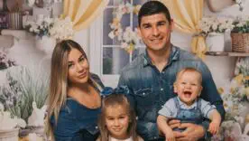 Руслан Малиновский с семьёй