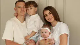 Дмитрий Ризнык с семьёй