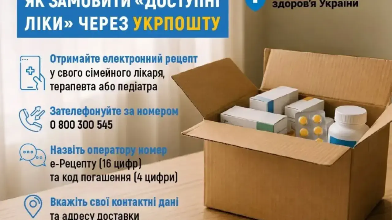 Як замовити Доступні ліки через Укрпошту: покрокова інструкція та номер телефону
