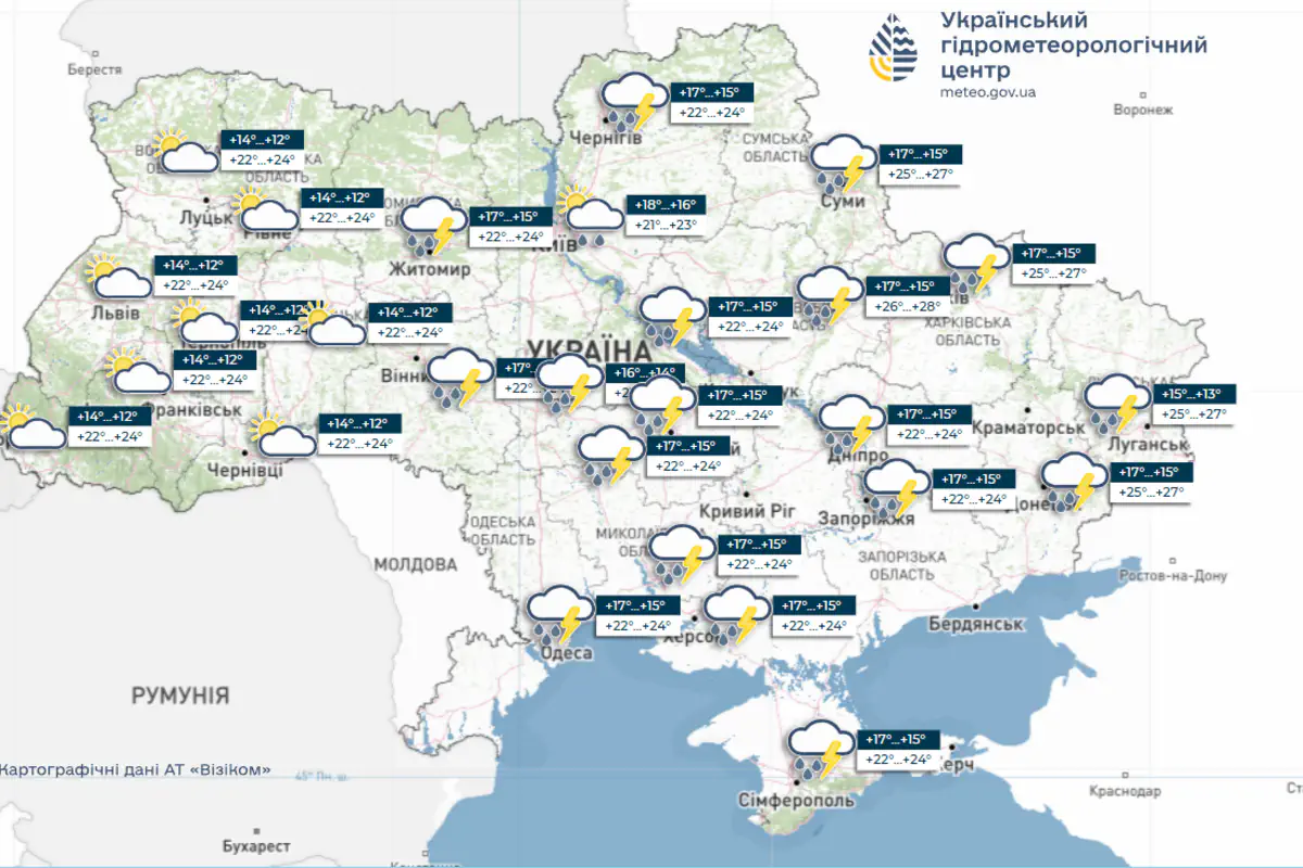погода на киев и область сегодня 